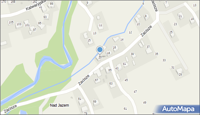 Wola Radziszowska, Zacisze, 20, mapa Wola Radziszowska