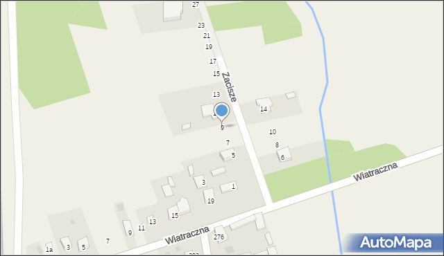 Wola Rębkowska, Zacisze, 9, mapa Wola Rębkowska