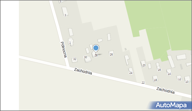 Wola Suchożebrska, Zachodnia, 28, mapa Wola Suchożebrska