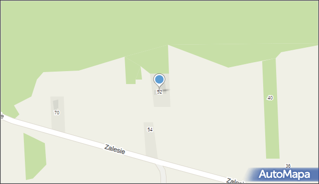 Wólka Czosnowska, Zalesie, 52, mapa Wólka Czosnowska