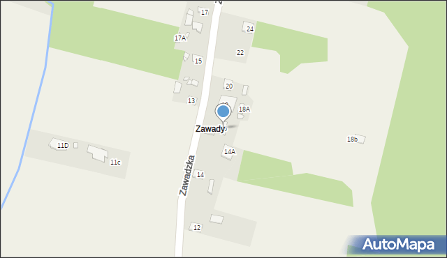 Wólka Pracka, Zawadzka, 16, mapa Wólka Pracka