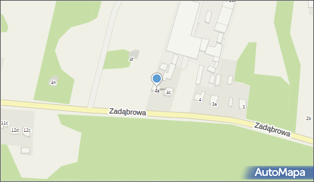 Wólka Tanewska, Zadąbrowa, 4a, mapa Wólka Tanewska