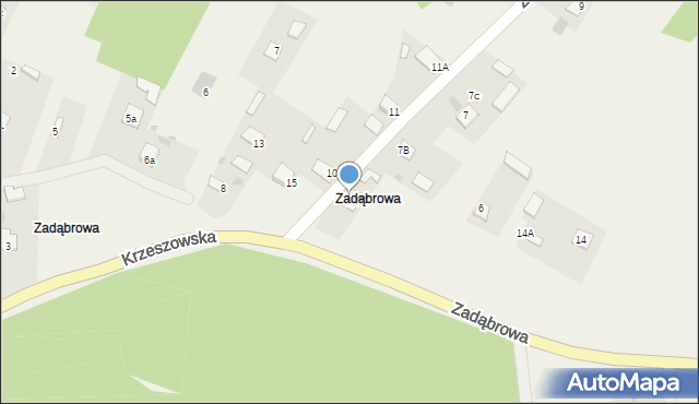Wólka Tanewska, Zadąbrowa, 7A, mapa Wólka Tanewska