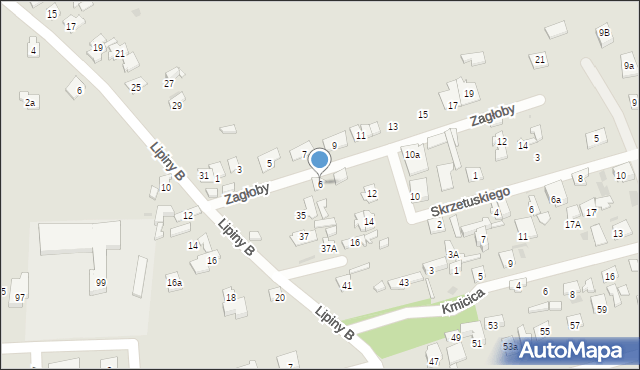 Wołomin, Zagłoby Jana Onufrego, 6, mapa Wołomin