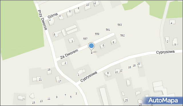 Wołowice, Za Dworem, 4, mapa Wołowice