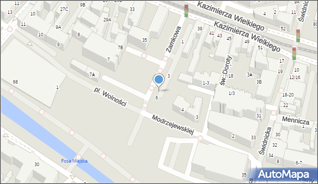 Wrocław, Zamkowa, 5, mapa Wrocławia