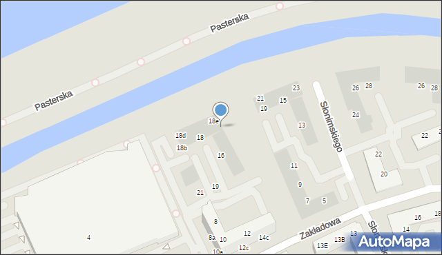 Wrocław, Zakładowa, 18f, mapa Wrocławia