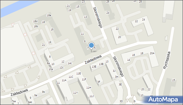 Wrocław, Zakładowa, 20c, mapa Wrocławia