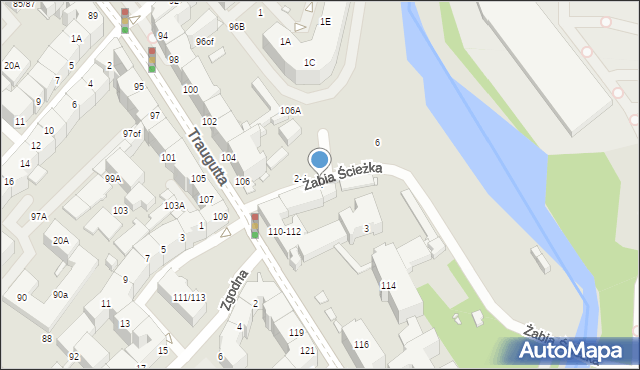 Wrocław, Żabia Ścieżka, 1, mapa Wrocławia