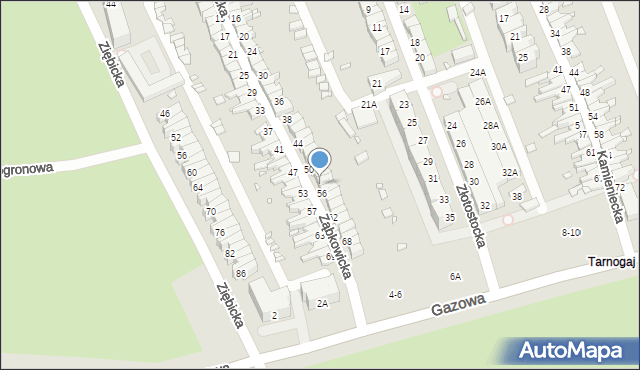 Wrocław, Ząbkowicka, 54, mapa Wrocławia