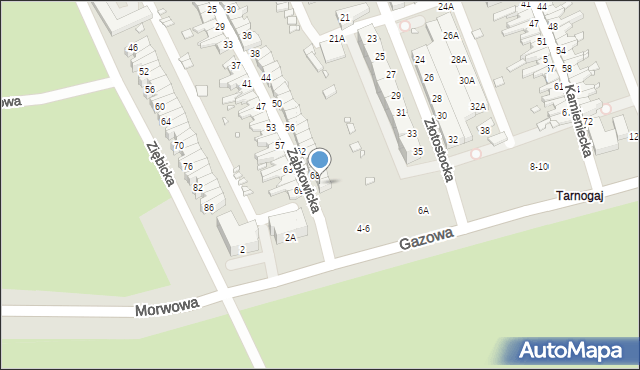 Wrocław, Ząbkowicka, 70, mapa Wrocławia