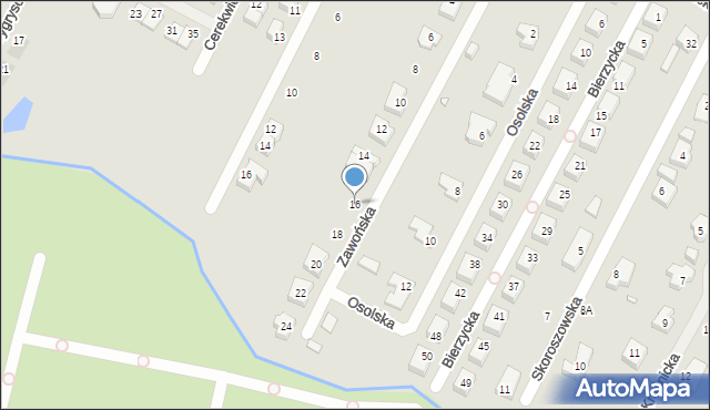 Wrocław, Zawońska, 16, mapa Wrocławia