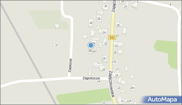 Wrocław, Zajączkowska, 20A, mapa Wrocławia