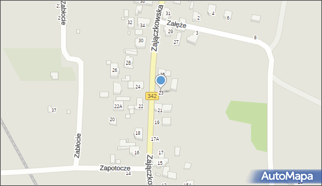 Wrocław, Zajączkowska, 23, mapa Wrocławia