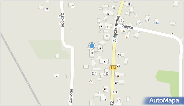 Wrocław, Zajączkowska, 26, mapa Wrocławia