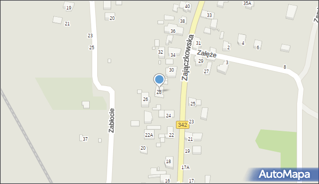 Wrocław, Zajączkowska, 28, mapa Wrocławia