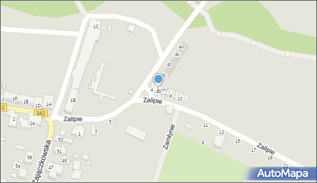 Wrocław, Zalipie, 4b, mapa Wrocławia