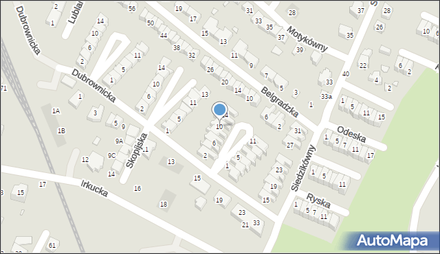 Wrocław, Zagrzebska, 10, mapa Wrocławia