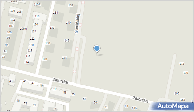 Wrocław, Zatorska, 148, mapa Wrocławia