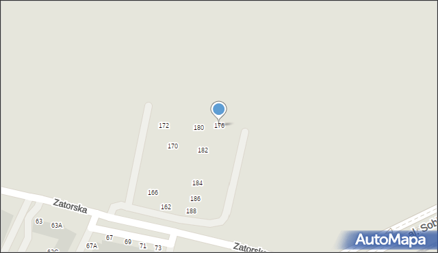 Wrocław, Zatorska, 176, mapa Wrocławia