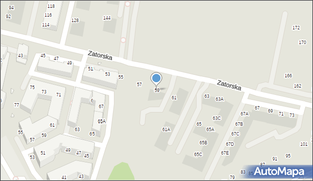 Wrocław, Zatorska, 59, mapa Wrocławia