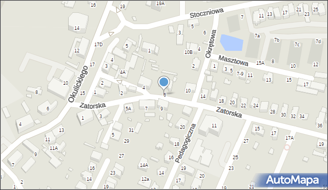 Wrocław, Zatorska, 6, mapa Wrocławia