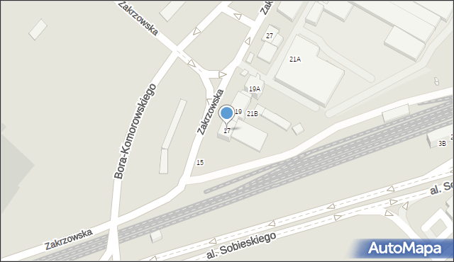 Wrocław, Zakrzowska, 17, mapa Wrocławia