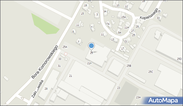 Wrocław, Zakrzowska, 25, mapa Wrocławia