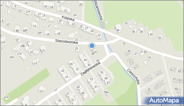 Wrocław, Zagłębiowska, 48, mapa Wrocławia