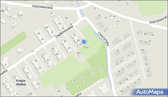 Wrocław, Zagłębiowska, 71, mapa Wrocławia