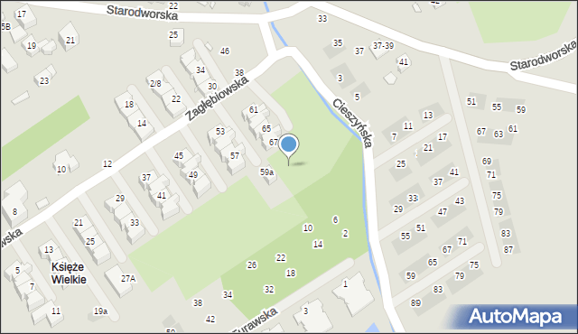 Wrocław, Zagłębiowska, 75, mapa Wrocławia