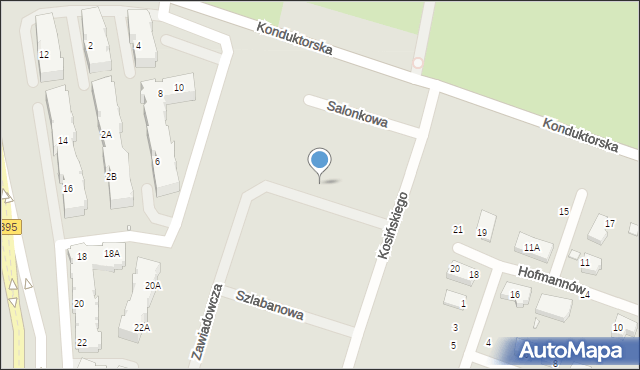 Wrocław, Zawiadowcza, 12, mapa Wrocławia