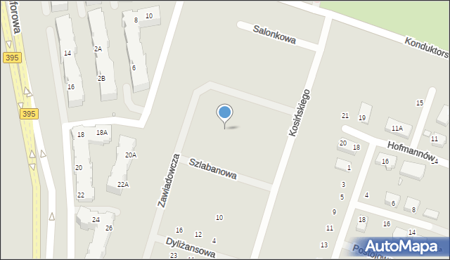 Wrocław, Zawiadowcza, 13, mapa Wrocławia