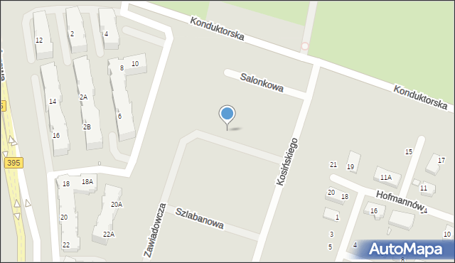 Wrocław, Zawiadowcza, 16, mapa Wrocławia