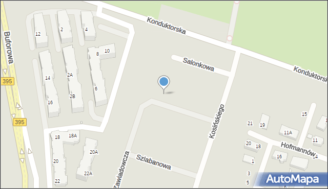 Wrocław, Zawiadowcza, 24, mapa Wrocławia