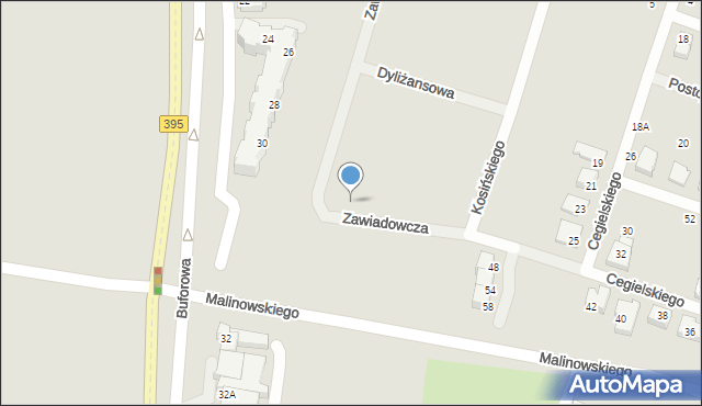 Wrocław, Zawiadowcza, 35, mapa Wrocławia