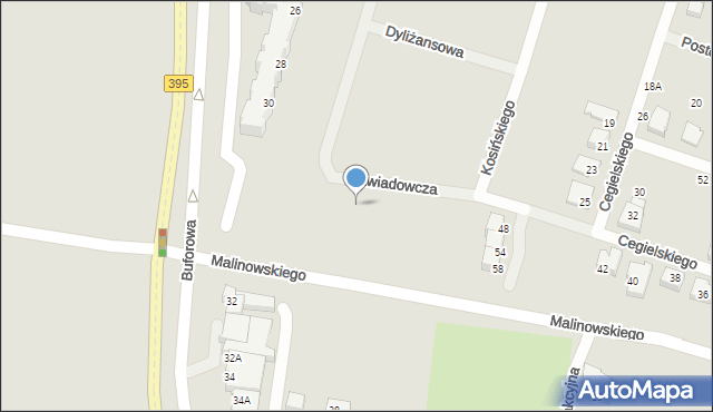 Wrocław, Zawiadowcza, 60, mapa Wrocławia