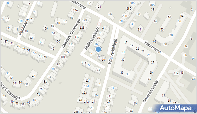 Wrocław, Zastępowa, 17, mapa Wrocławia