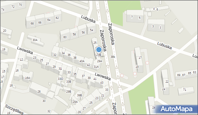 Wrocław, Zaporoska, 29, mapa Wrocławia