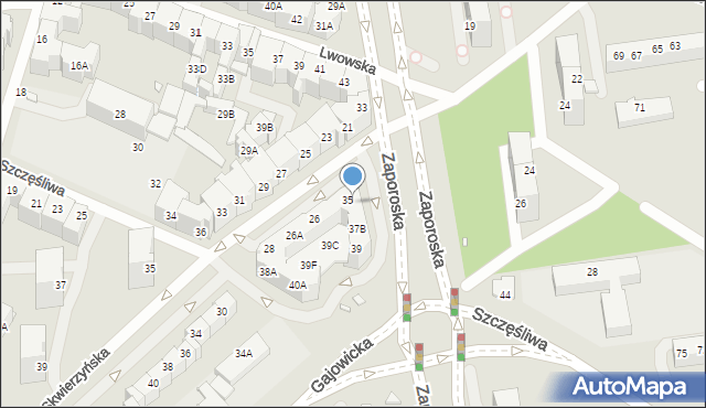 Wrocław, Zaporoska, 37A, mapa Wrocławia