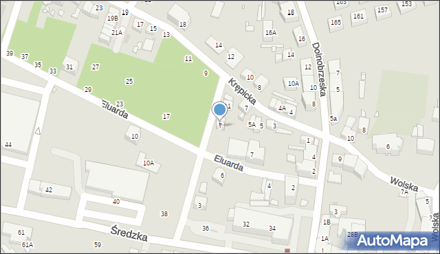 Wrocław, Zajazdowa, 7, mapa Wrocławia