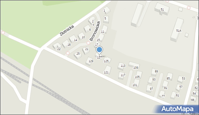 Wrocław, Zakopiańska, 127, mapa Wrocławia