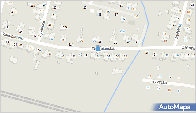 Wrocław, Zakopiańska, 34, mapa Wrocławia