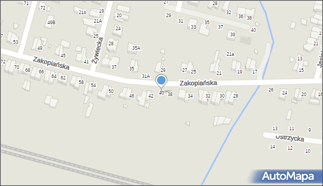 Wrocław, Zakopiańska, 40, mapa Wrocławia