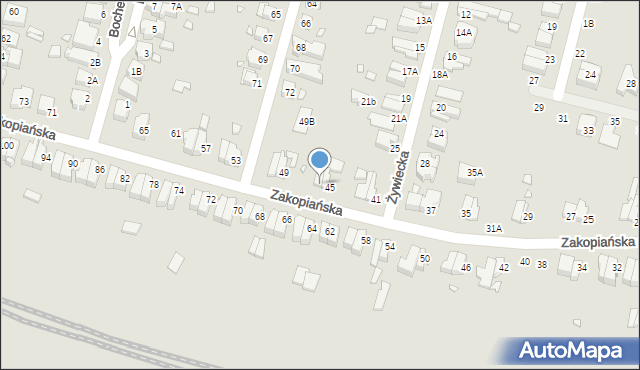 Wrocław, Zakopiańska, 47, mapa Wrocławia