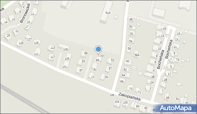 Wrocław, Zakopiańska, 87, mapa Wrocławia