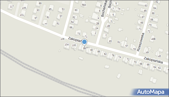 Wrocław, Zakopiańska, 94, mapa Wrocławia