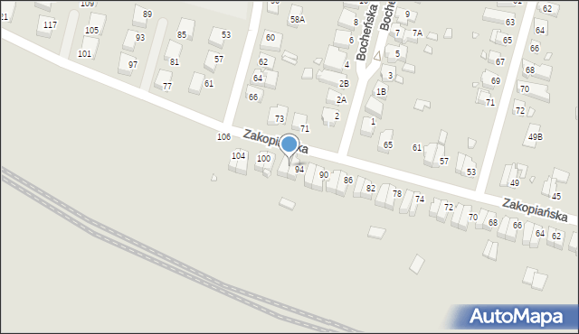 Wrocław, Zakopiańska, 96, mapa Wrocławia