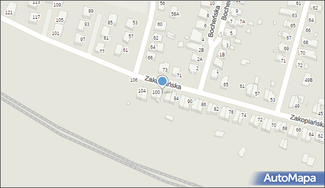 Wrocław, Zakopiańska, 98, mapa Wrocławia