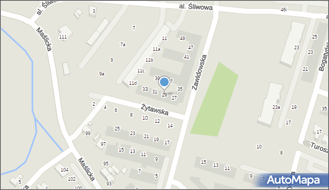 Wrocław, Zawidowska, 29, mapa Wrocławia